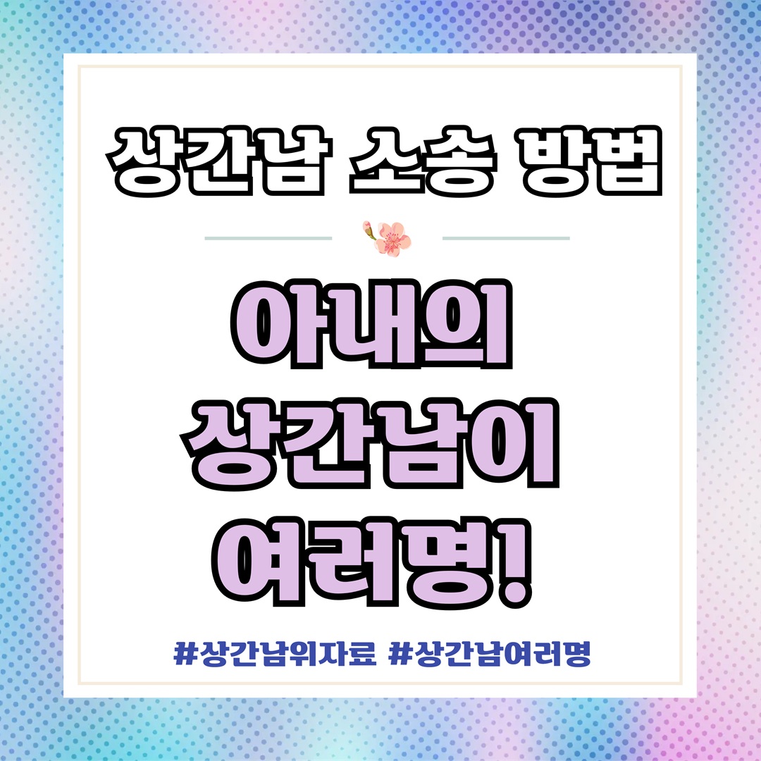 아내상간남이 여러명! 상간남소송방법 — 관련 이미지 1