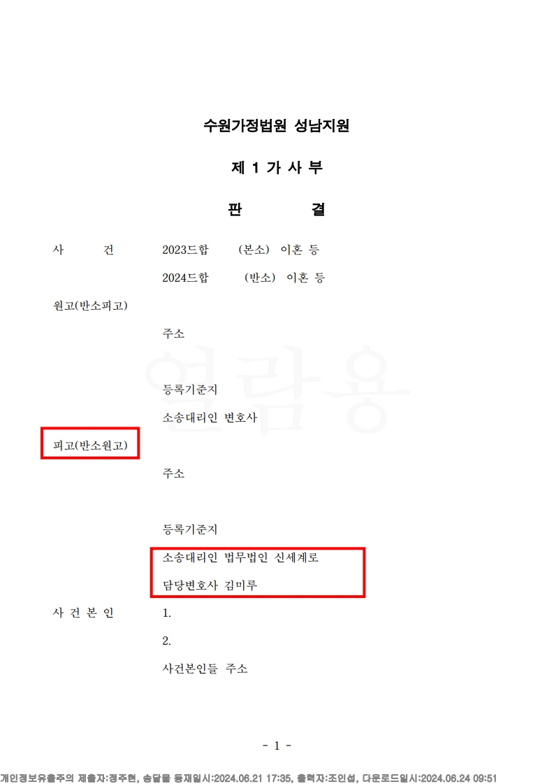 재산분할과 양육권 모두 확보한 아빠의 성공 사례[양육권확보승소사례] — 사례 자료 6