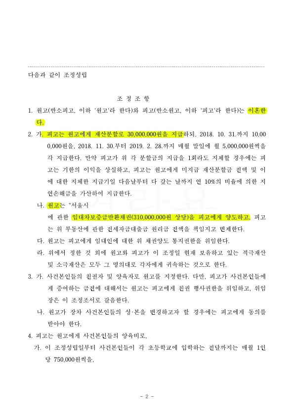 전세보증금 3억원 반환받는 것으로 승소 — 사례 자료 5