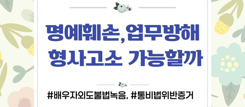 몰래한 녹음의 증거인정여부와 업무방해 고소준비 — 관련 이미지 5