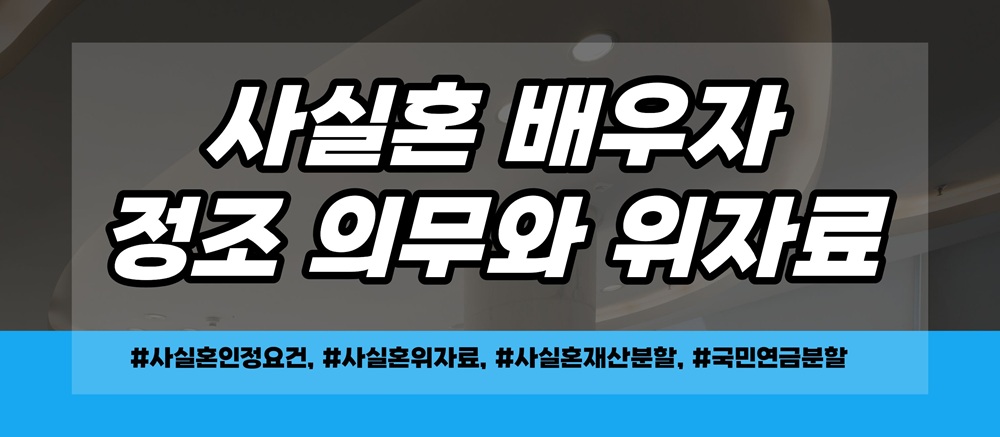 사실혼 외도시 위자료 재산분할 청구가능? — 관련 이미지 3