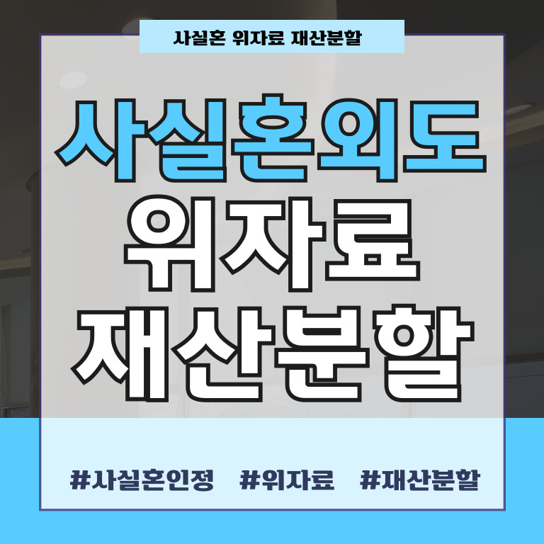 사실혼 외도시 위자료 재산분할 청구가능? — 관련 이미지 1