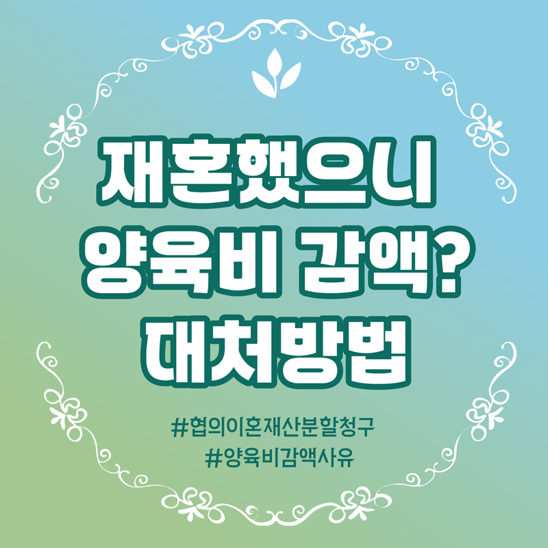 재혼했으니 양육비 깎아달라 청구한 애아빠에게 대응방법 — 관련 이미지 1