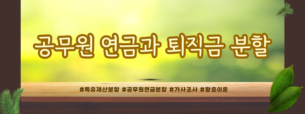 30년 폭언 형사 남편과의 이혼, 특유재산과 공무원 연금까지 재산분할 — 관련 이미지 6