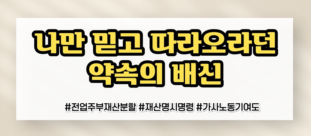 가족을 위해 헌신한 전업주부, 재산분할은? — 관련 이미지 2