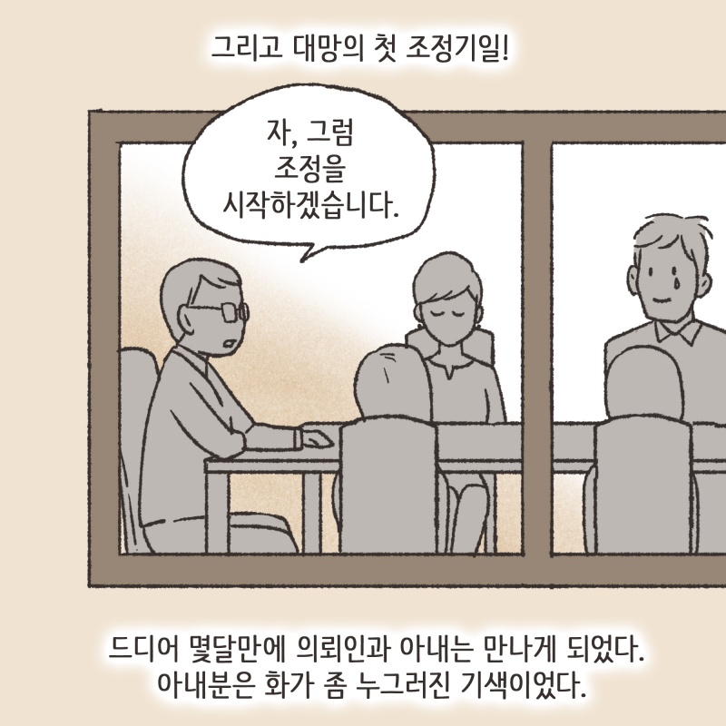 의뢰인은 아내의 마음을 돌리기 위한 진지한 노력들을 시작했다 — 웹툰 장면 9