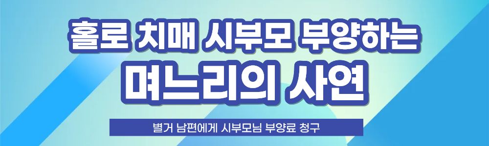 며느리의 시부모부양, 남편에게 부양료를 — 관련 이미지 2