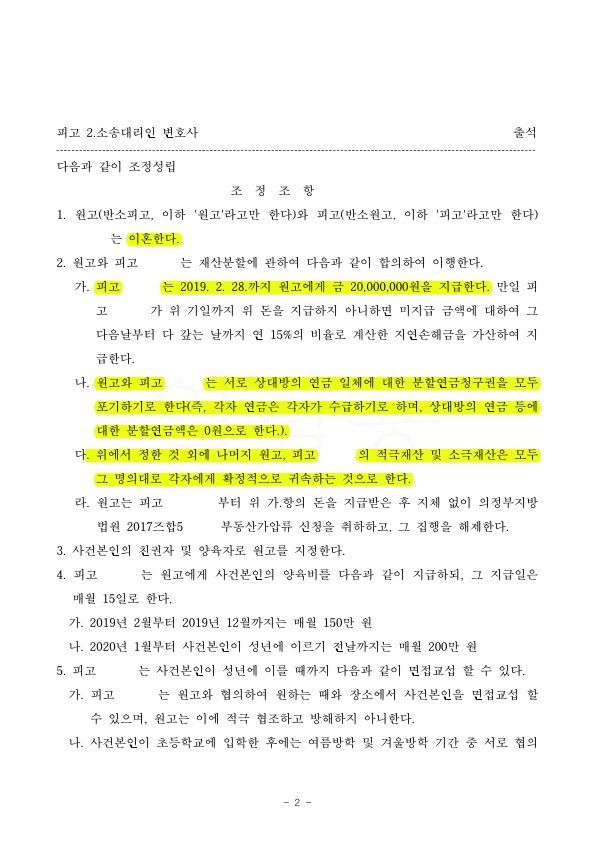 2억 1600만원 청구를 2000만원으로 방어하여 승소 — 사례 자료 5