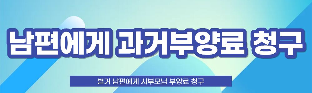 며느리의 시부모부양, 남편에게 부양료를 — 관련 이미지 4