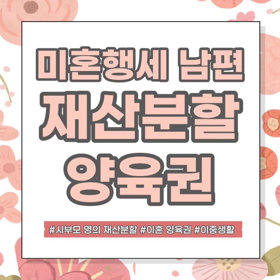 미혼 행세에 상견례까지 한 남편, 재산분할 양육권은? — 관련 이미지 1