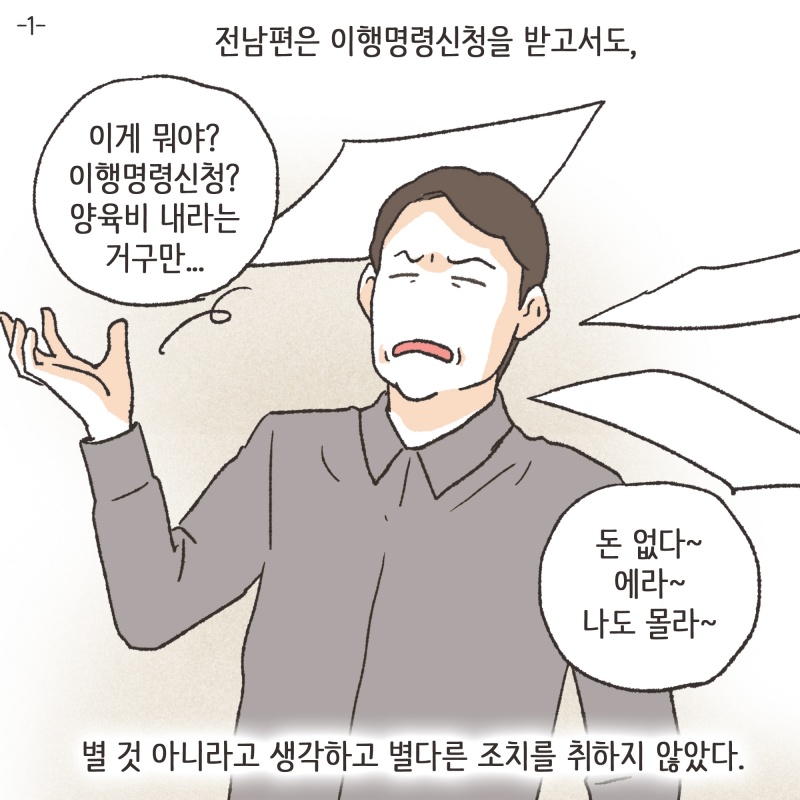 의뢰인은 아내의 마음을 돌리기 위한 진지한 노력들을 시작했다 — 웹툰 장면 30