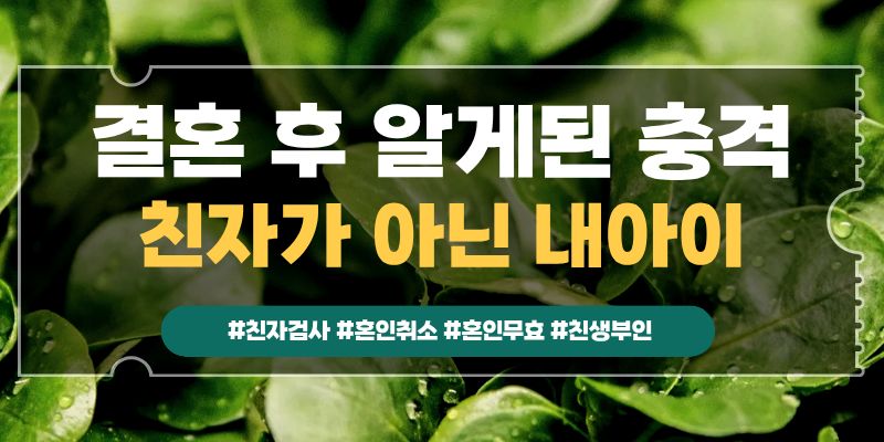 내아이가 친자가 아니다, 혼인무효? — 관련 이미지 2